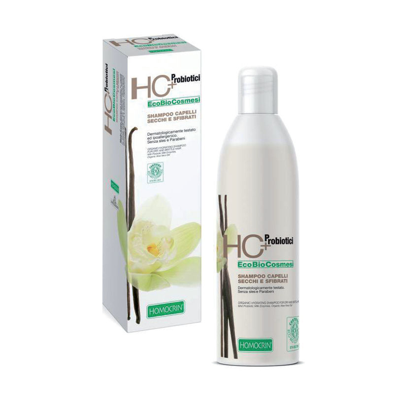 Натуральный увлажняющий шампунь для сухих и ломких волос HC+ PROBIOTICS